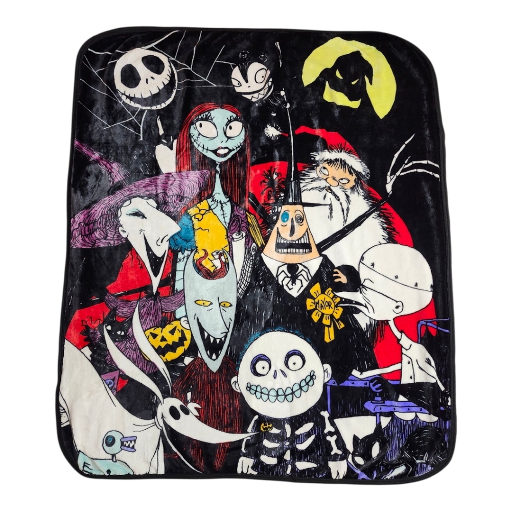 Monster Mash Fleece Blanket DISNEY The Nightmare Before Christmas Double Sided